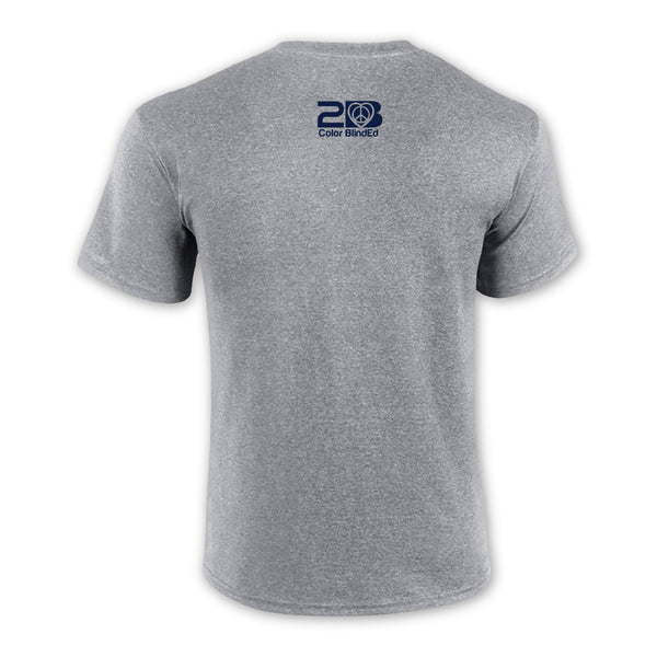 Color BlindEd Teamwork Stripe Performance T-Shirt (Grey)